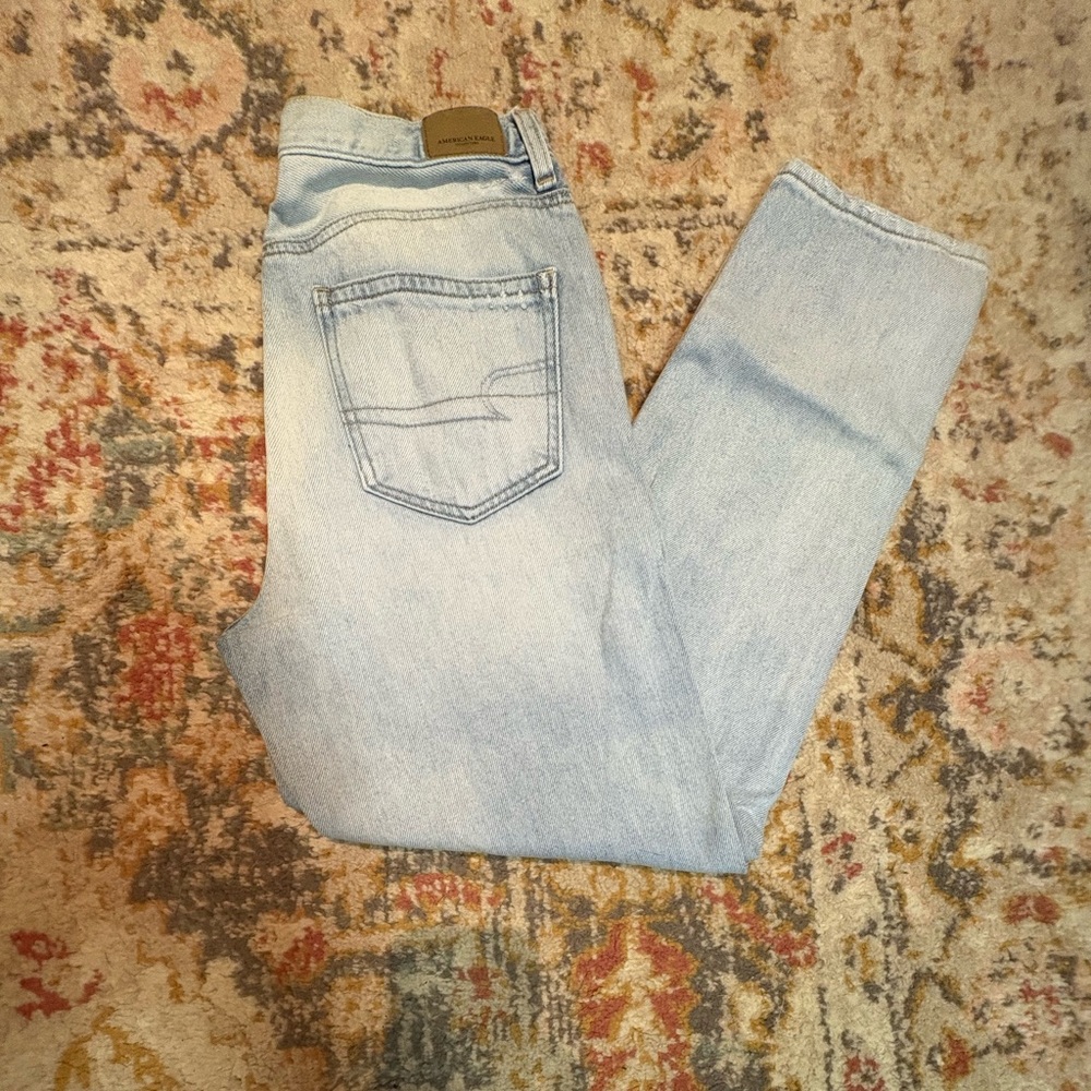 AE Light Wash Denim Mom Jean